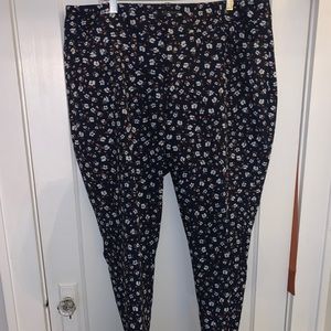 Navy Printed Kady Pant from ELOQUII